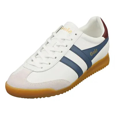 (9) Gola Torpedo Mens Casual Trainers in White Navy