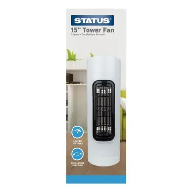 3 Speed Oscillating Mini Tower Fan - 15in.