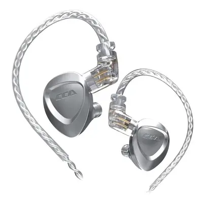 (Silver, Standard) Metal Earphones In Ear Monitor Bass Headset Noise Cancelling Earbuds For ZAX 