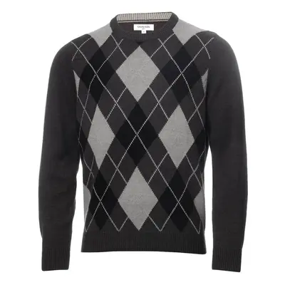 (2XL, Charcoal) Calvin Klein Mens Argyle Crew Neck Breathable Soft Sweater