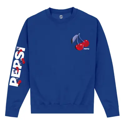 (XL, Royal Blue) Pepsi Unisex Adult Cherry Sweatshirt