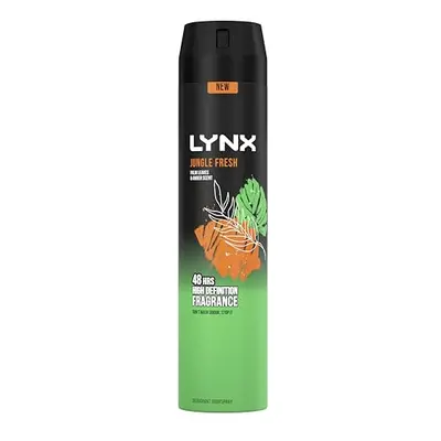 Jungle Fresh Body Spray deodorant 6x ml with a palm leaf & amber scent hours of odour-busting zi