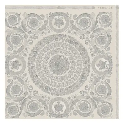 Versace Heritage Tile Panel Wallpaper - Grey and Silver - - 10m x 70cm