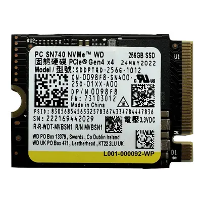 WD SN740 256GB SSD M.2 30mm NVMe PCIe 4.0 Gen x (OEM)