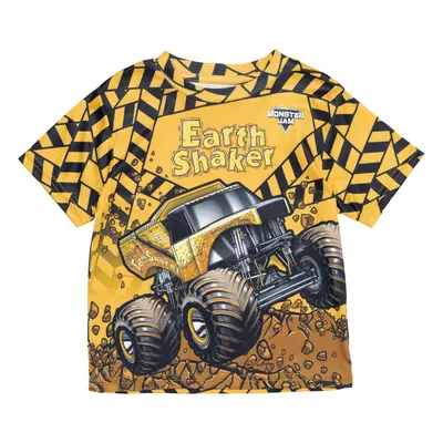 Monster Jam Earth Shaker Big Boys graphic T-Shirt Yellow