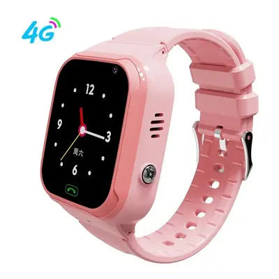 (Pink, GPS smart watch) Kids 4G Smart Watch SOS GPS Location Sim Card Video Call Phone Watch Cam