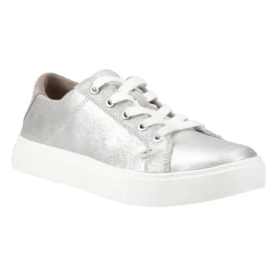 (Silver, (Adults')) TOMS Kameron Leather Women's Silver Trainers