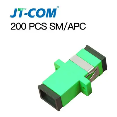 (200pcs SC APC) 50-400Pcs SC Fiber Optic Connector Adapter SC / UPC SM Flange Singlemode Simplex