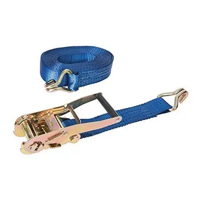 Silverline Ratchet Tie Down Strap J-hook 8m x 50mm Rated 1700kg Capacity 4750kg - silverline 8m 