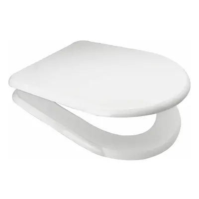 White D Shape MDF Soft Close Toilet Seat