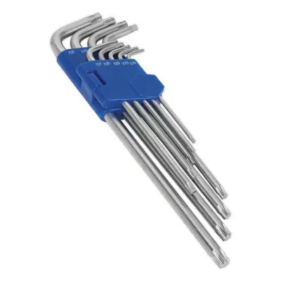 9 Piece Extra-Long TRX-Star Key Set - to 235mm Length - T10 to T50 - Steel