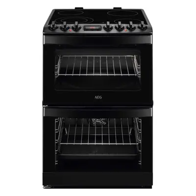 AEG CCB6740MCB Electric Double Oven With Ceramic Hob