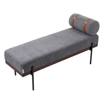 (Dark Grey) Upholstered Bench with a Removable Pillow