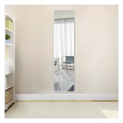 (Silvery White) Modern Slim Frame Full Length Wall Mirror