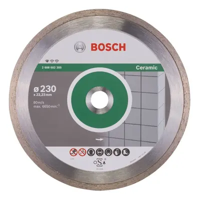 Bosch Ceramic Diamond Cutting Disc, 230mm, 22.23mm x 1.6mm x 7mm, Silver/Grey