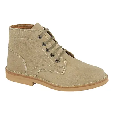 (8 UK, Dark Taupe) Roamers Mens Real Suede Leisure Boots