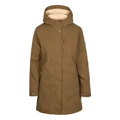 (14, Dark Olive) Trespass Womens Fleece Waterproof Jacket Risha