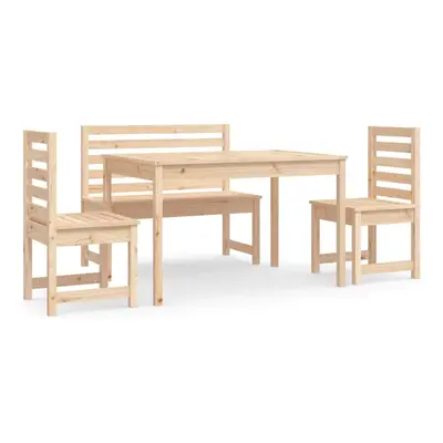 (natural pine) vidaXL Garden Dining Set Outdoor Table and Chair Set Piece Solid Wood Pine