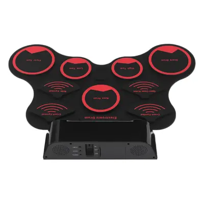 Portable Electronic Drum Digital USB Pads Hand Roll up Drum Set Silicone Electric Drum Pad Kit W