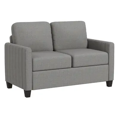 HOMCOM Modern Seater Sofa with Spring Cushion, Back Pillow, Grey