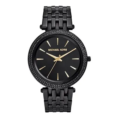 Michael Kors Ladies Womens Darci Watch Black Bracelet Gold Hands MK3337