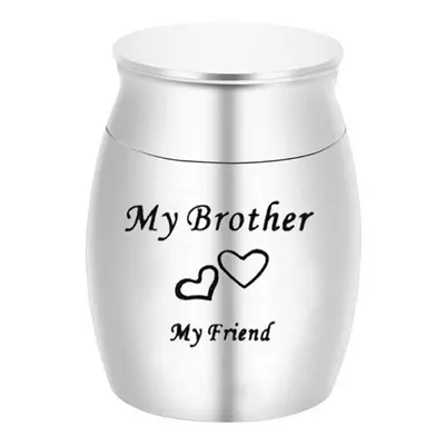 (For Brother) My Hero My Angel Small Keepsake Caskets Mini Urns for Ashes Carved Heart