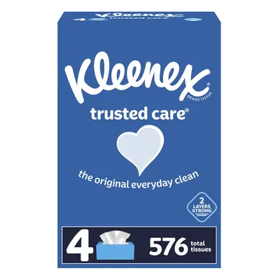 Kleenex Trusted Care Everyday Facial Tissues Rectangular Boxes Tissues per Box Tissues Total