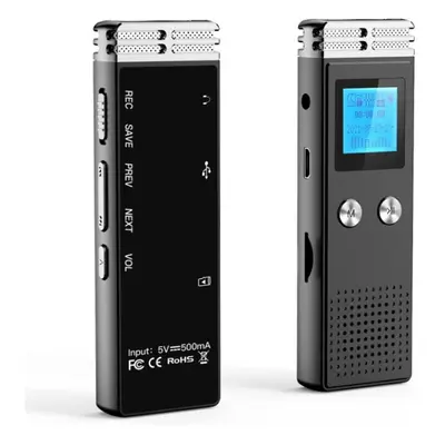 72GB Digital Voice Recorder 3072KBPS 570Hours Recording Capacity Hours Battery Time with Playbac