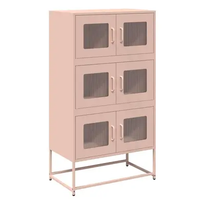 (pink) vidaXL Highboard Olive Green 68x39x123 cm Steel sideboard side cabinet