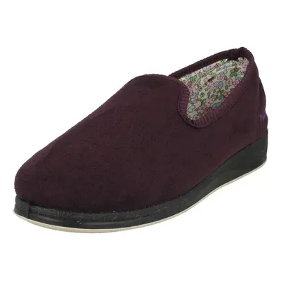 (UK 9, Purple) Ladies Padders Wide Fit Slippers Repose - 2E Fit