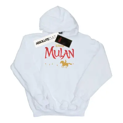 (M, White) Disney Mens Mulan Movie Logo Hoodie