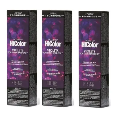 (H18 - (3pks)) H18 Deep Violet L'Oreal Excellence HiColor For Dark Hair Only