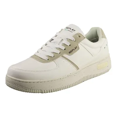 Replay Epic Green Mens Fashion Trainers in White - Size UK