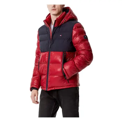 Tommy Hilfiger Mens classic Hooded Puffer Jacket NavyRed Two Tone XX