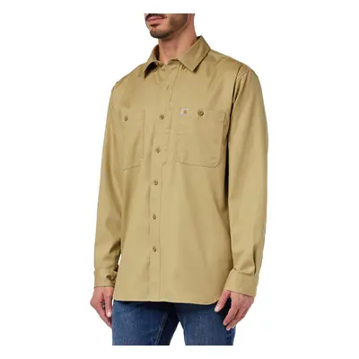 Carhartt Men's Rugged Professional Long Sleeve Work Shirt Dark Khaki