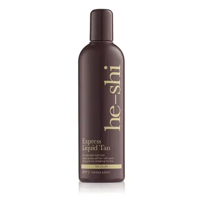 He-Shi Express Liquid Tan Medium For Him & For Her Lightweight Formula 300ml