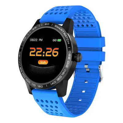 (Blue) 1.3' Big Screen IP68 24-hour Heart Rate Sports Mode Long Battery Life Smart Watch