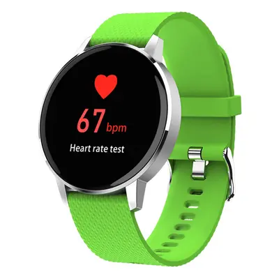 (Light Green) 1.22' Ultra-thin Touch Screen IP68 Blood Pressure Sleep Monitor Bluetooth Music Sm