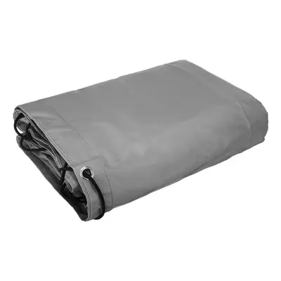 (Grey) Trailer Cover 600D Waterproof Windproof Dust Protector With Rubber Belt 155x95x13cm