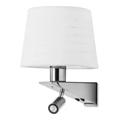 Leds-C4 Gloss - LED Light Indoor Wall Light Chrome, Satin Nickel with Reading Lamp, E27