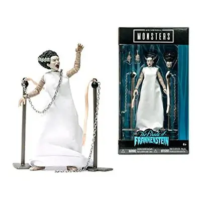 253251016 Toys Universal Monsters Bride of Frankenstein 6â Deluxe Collector Figure, White, Sta