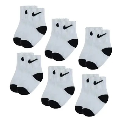 Nike Kids' Toddler Ankle Socks (6 Pairs) White/Black 3/4.5