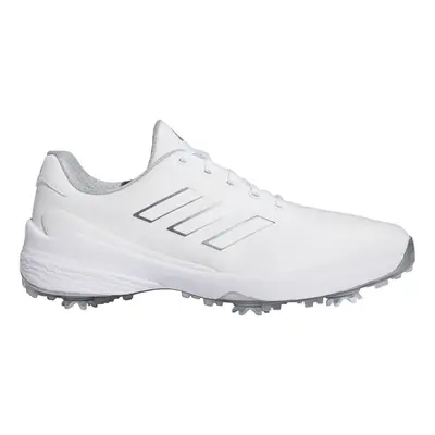 (UK 9, White/Dark Silver/Silver) adidas Golf LG23 Lightweight Recycled Spiked Traxion Golf Shoes