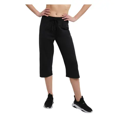 Champion Lightweight Lounge Cropped Pants Jersey Knit Capri for Women Black X-Large