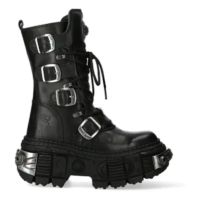 (44) NEW WALL1473-S3 Unisex Metallic Black Gothic Boot