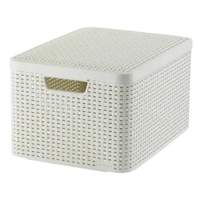 Curver Storage Box with Lid Style 30L Creamy White Storage Container Box