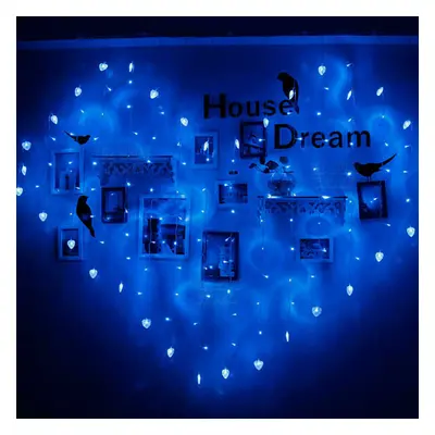 (Blue) Starry Heart Shape Led Strip Lights holiday Lighting Home Decor