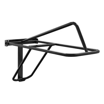 vidaXL Foldable Saddle Rack Wall Mounted Saddle Stand Saddle Holder Black Iron