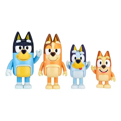 Bluey Bluey & Family Figure 4-Pack, Bingo, Bandit & Chilli - New Expressions