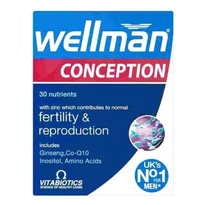 Vitabiotics Wellman Conception Tablets - Nutritional Support for Men's Reproductive Health and F